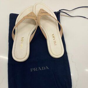 Prada Patent Flip Flop Sandal